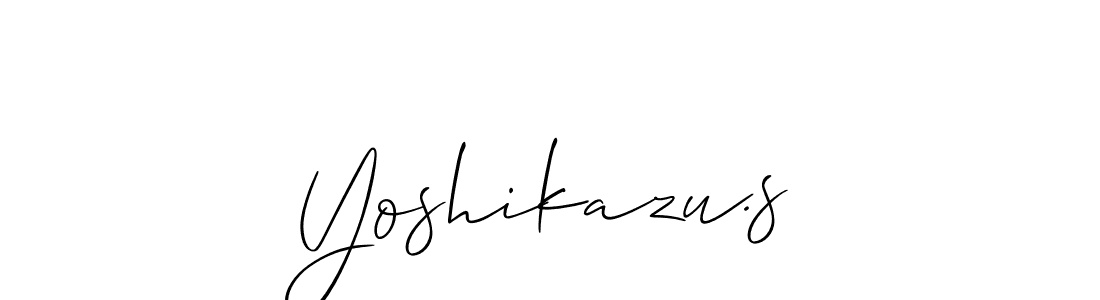 You should practise on your own different ways (Allison_Script) to write your name (Yoshikazu.s) in signature. don't let someone else do it for you. Yoshikazu.s signature style 2 images and pictures png