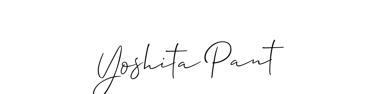 How to Draw Yoshita Pant signature style? Allison_Script is a latest design signature styles for name Yoshita Pant. Yoshita Pant signature style 2 images and pictures png