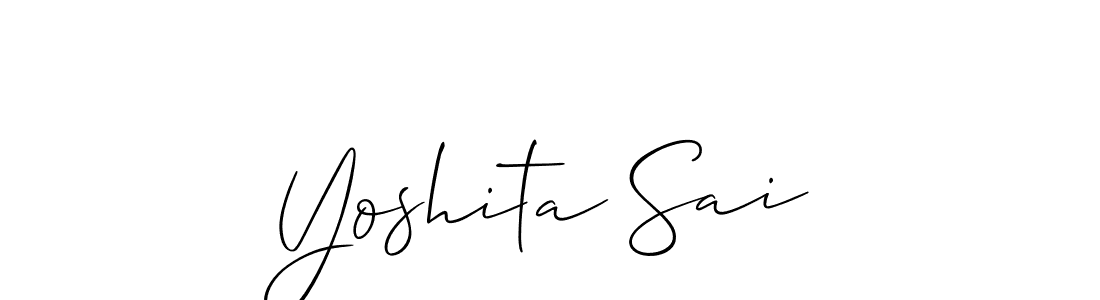 Yoshita Sai stylish signature style. Best Handwritten Sign (Allison_Script) for my name. Handwritten Signature Collection Ideas for my name Yoshita Sai. Yoshita Sai signature style 2 images and pictures png