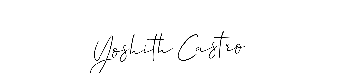 This is the best signature style for the Yoshith Castro name. Also you like these signature font (Allison_Script). Mix name signature. Yoshith Castro signature style 2 images and pictures png