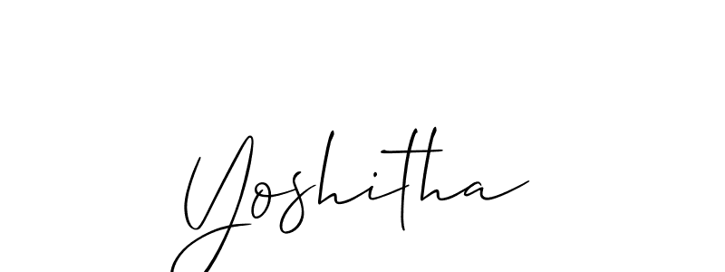 Yoshitha stylish signature style. Best Handwritten Sign (Allison_Script) for my name. Handwritten Signature Collection Ideas for my name Yoshitha. Yoshitha signature style 2 images and pictures png