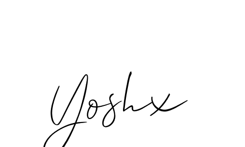 Make a beautiful signature design for name Yoshx. With this signature (Allison_Script) style, you can create a handwritten signature for free. Yoshx signature style 2 images and pictures png