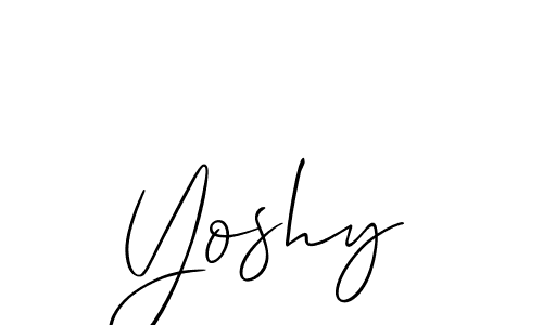 Make a beautiful signature design for name Yoshy. With this signature (Allison_Script) style, you can create a handwritten signature for free. Yoshy signature style 2 images and pictures png