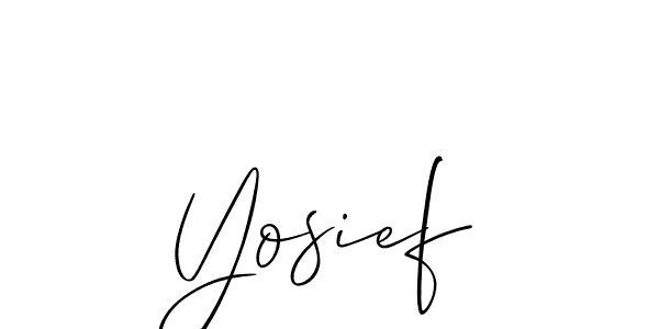 How to make Yosief signature? Allison_Script is a professional autograph style. Create handwritten signature for Yosief name. Yosief signature style 2 images and pictures png