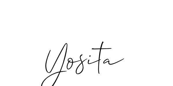 Allison_Script is a professional signature style that is perfect for those who want to add a touch of class to their signature. It is also a great choice for those who want to make their signature more unique. Get Yosita name to fancy signature for free. Yosita signature style 2 images and pictures png