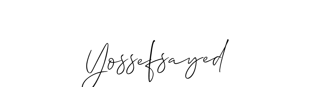 if you are searching for the best signature style for your name Yossefsayed. so please give up your signature search. here we have designed multiple signature styles  using Allison_Script. Yossefsayed signature style 2 images and pictures png