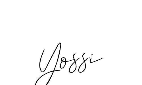 How to make Yossi name signature. Use Allison_Script style for creating short signs online. This is the latest handwritten sign. Yossi signature style 2 images and pictures png