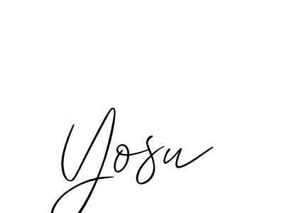 Allison_Script is a professional signature style that is perfect for those who want to add a touch of class to their signature. It is also a great choice for those who want to make their signature more unique. Get Yosu name to fancy signature for free. Yosu signature style 2 images and pictures png