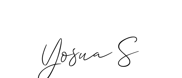You should practise on your own different ways (Allison_Script) to write your name (Yosua S) in signature. don't let someone else do it for you. Yosua S signature style 2 images and pictures png