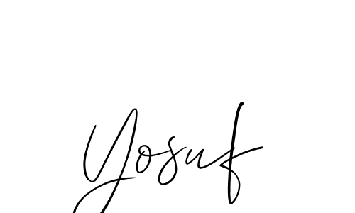 Similarly Allison_Script is the best handwritten signature design. Signature creator online .You can use it as an online autograph creator for name Yosuf. Yosuf signature style 2 images and pictures png