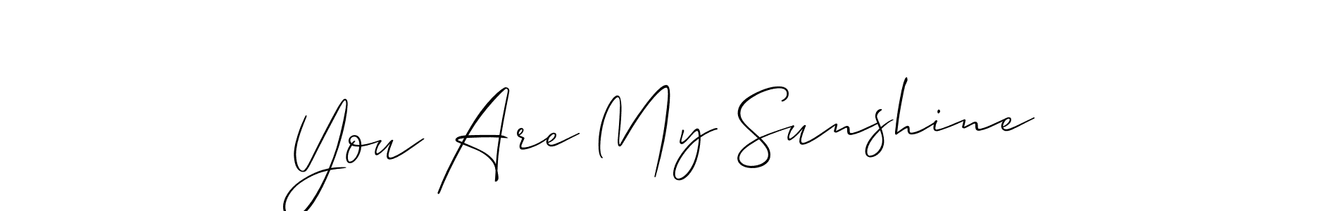 Allison_Script is a professional signature style that is perfect for those who want to add a touch of class to their signature. It is also a great choice for those who want to make their signature more unique. Get You Are My Sunshine name to fancy signature for free. You Are My Sunshine signature style 2 images and pictures png