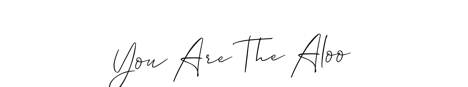 Similarly Allison_Script is the best handwritten signature design. Signature creator online .You can use it as an online autograph creator for name You Are The Aloo. You Are The Aloo signature style 2 images and pictures png