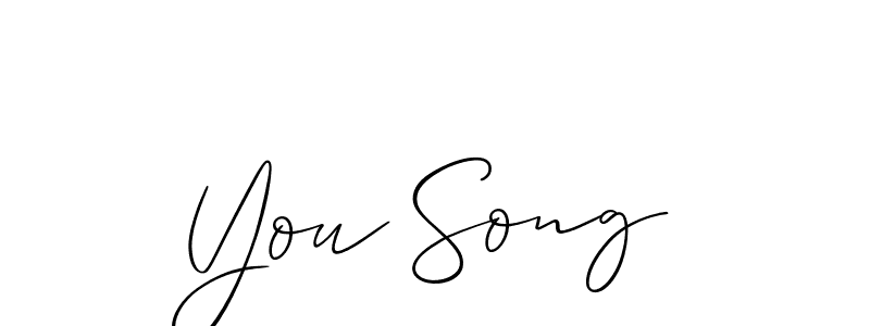 Best and Professional Signature Style for You Song. Allison_Script Best Signature Style Collection. You Song signature style 2 images and pictures png
