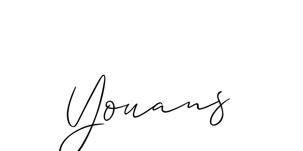 You should practise on your own different ways (Allison_Script) to write your name (Youans) in signature. don't let someone else do it for you. Youans signature style 2 images and pictures png