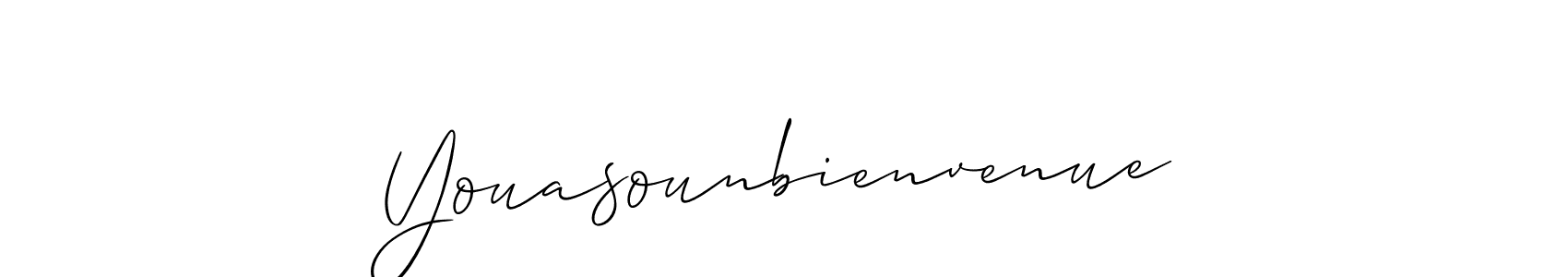 How to make Youasounbienvenue signature? Allison_Script is a professional autograph style. Create handwritten signature for Youasounbienvenue name. Youasounbienvenue signature style 2 images and pictures png