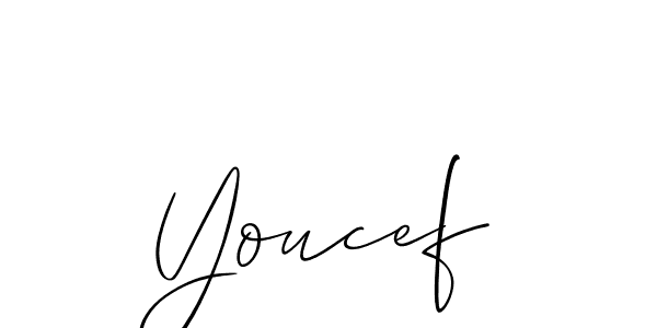 Youcef stylish signature style. Best Handwritten Sign (Allison_Script) for my name. Handwritten Signature Collection Ideas for my name Youcef. Youcef signature style 2 images and pictures png