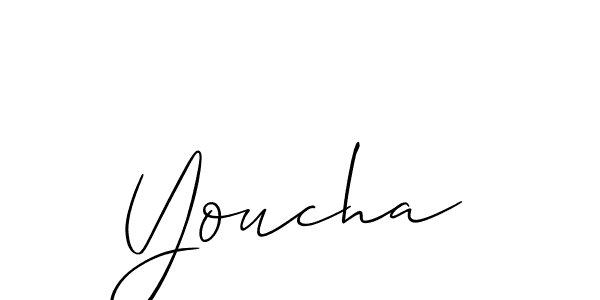 Make a beautiful signature design for name Youcha. With this signature (Allison_Script) style, you can create a handwritten signature for free. Youcha signature style 2 images and pictures png