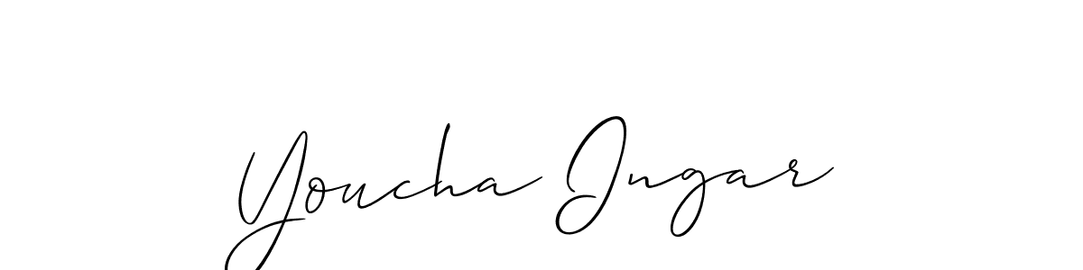 Design your own signature with our free online signature maker. With this signature software, you can create a handwritten (Allison_Script) signature for name Youcha Ingar. Youcha Ingar signature style 2 images and pictures png