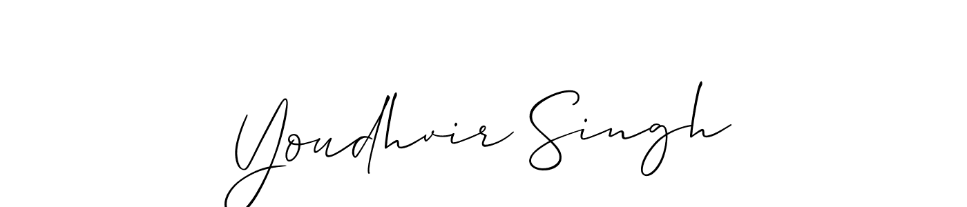 It looks lik you need a new signature style for name Youdhvir Singh. Design unique handwritten (Allison_Script) signature with our free signature maker in just a few clicks. Youdhvir Singh signature style 2 images and pictures png