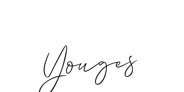Allison_Script is a professional signature style that is perfect for those who want to add a touch of class to their signature. It is also a great choice for those who want to make their signature more unique. Get Youges name to fancy signature for free. Youges signature style 2 images and pictures png