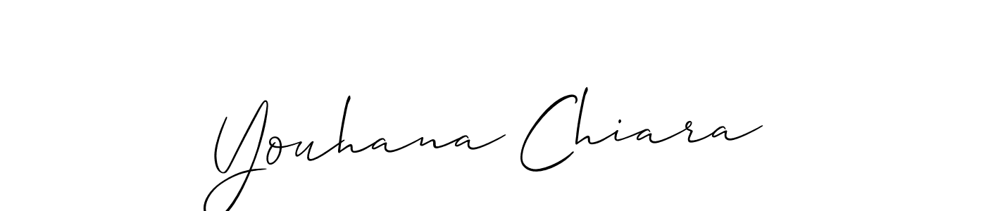 How to Draw Youhana Chiara signature style? Allison_Script is a latest design signature styles for name Youhana Chiara. Youhana Chiara signature style 2 images and pictures png