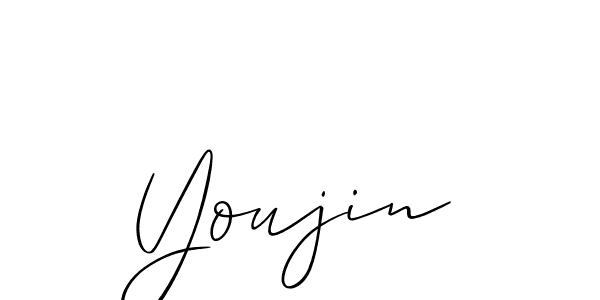 Make a short Youjin signature style. Manage your documents anywhere anytime using Allison_Script. Create and add eSignatures, submit forms, share and send files easily. Youjin signature style 2 images and pictures png