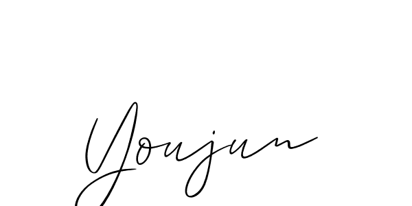 Design your own signature with our free online signature maker. With this signature software, you can create a handwritten (Allison_Script) signature for name Youjun. Youjun signature style 2 images and pictures png