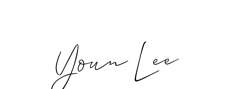 Make a short Youn Lee signature style. Manage your documents anywhere anytime using Allison_Script. Create and add eSignatures, submit forms, share and send files easily. Youn Lee signature style 2 images and pictures png