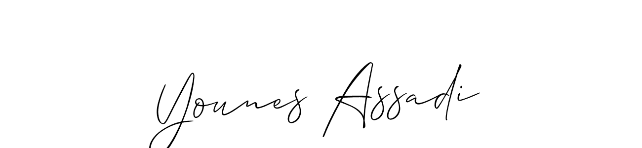 Make a beautiful signature design for name Younes Assadi. With this signature (Allison_Script) style, you can create a handwritten signature for free. Younes Assadi signature style 2 images and pictures png