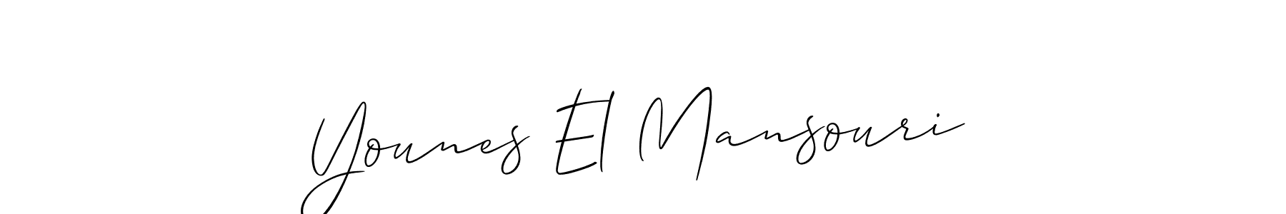 if you are searching for the best signature style for your name Younes El Mansouri. so please give up your signature search. here we have designed multiple signature styles  using Allison_Script. Younes El Mansouri signature style 2 images and pictures png
