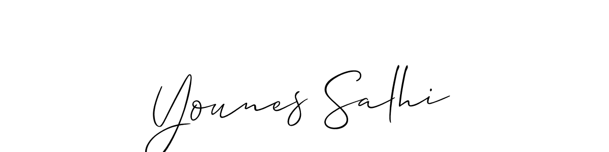 Design your own signature with our free online signature maker. With this signature software, you can create a handwritten (Allison_Script) signature for name Younes Salhi. Younes Salhi signature style 2 images and pictures png