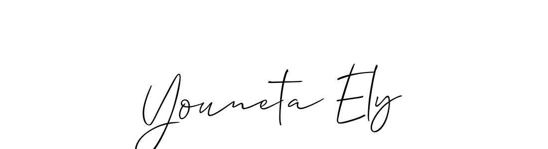 How to make Youneta Ely signature? Allison_Script is a professional autograph style. Create handwritten signature for Youneta Ely name. Youneta Ely signature style 2 images and pictures png