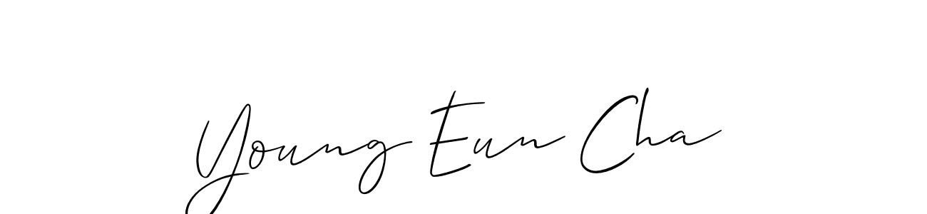 Create a beautiful signature design for name Young Eun Cha. With this signature (Allison_Script) fonts, you can make a handwritten signature for free. Young Eun Cha signature style 2 images and pictures png