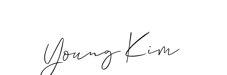 Also we have Young Kim name is the best signature style. Create professional handwritten signature collection using Allison_Script autograph style. Young Kim signature style 2 images and pictures png