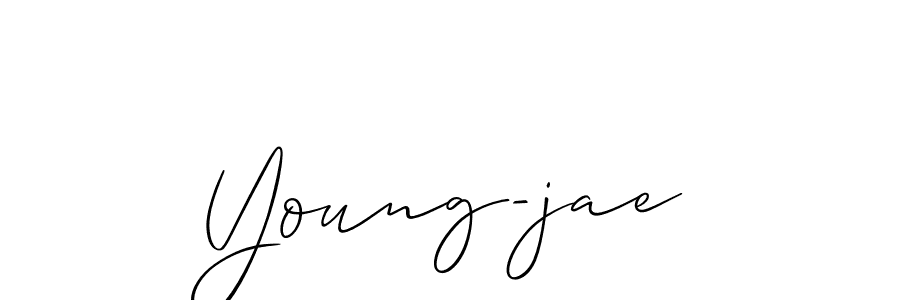 The best way (Allison_Script) to make a short signature is to pick only two or three words in your name. The name Young-jae include a total of six letters. For converting this name. Young-jae signature style 2 images and pictures png