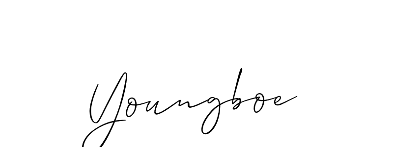Youngboe stylish signature style. Best Handwritten Sign (Allison_Script) for my name. Handwritten Signature Collection Ideas for my name Youngboe. Youngboe signature style 2 images and pictures png
