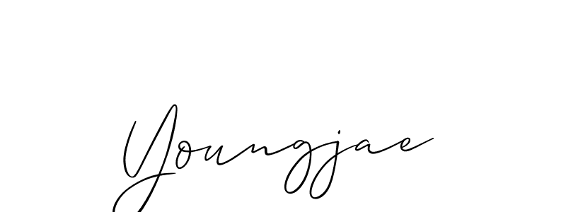 Allison_Script is a professional signature style that is perfect for those who want to add a touch of class to their signature. It is also a great choice for those who want to make their signature more unique. Get Youngjae name to fancy signature for free. Youngjae signature style 2 images and pictures png