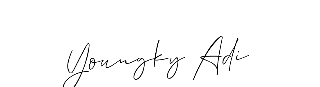 This is the best signature style for the Youngky Adi name. Also you like these signature font (Allison_Script). Mix name signature. Youngky Adi signature style 2 images and pictures png