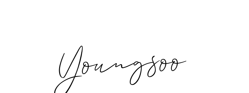 Create a beautiful signature design for name Youngsoo. With this signature (Allison_Script) fonts, you can make a handwritten signature for free. Youngsoo signature style 2 images and pictures png
