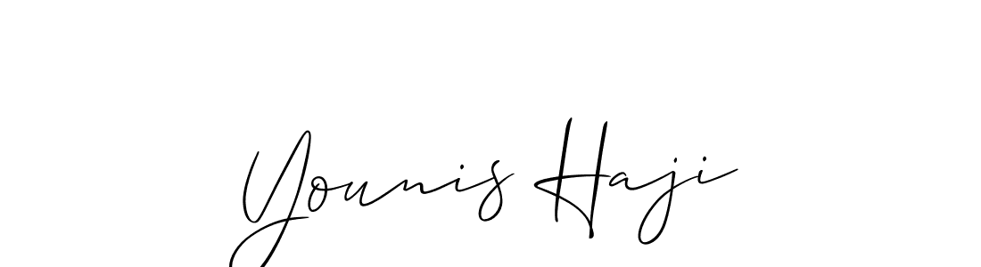 Use a signature maker to create a handwritten signature online. With this signature software, you can design (Allison_Script) your own signature for name Younis Haji. Younis Haji signature style 2 images and pictures png