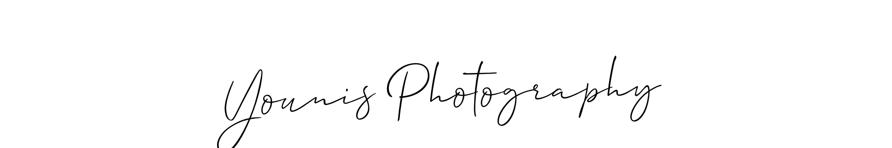 How to make Younis Photography signature? Allison_Script is a professional autograph style. Create handwritten signature for Younis Photography name. Younis Photography signature style 2 images and pictures png