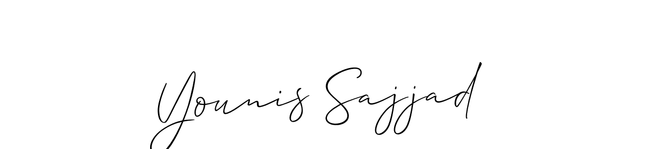 Make a short Younis Sajjad signature style. Manage your documents anywhere anytime using Allison_Script. Create and add eSignatures, submit forms, share and send files easily. Younis Sajjad signature style 2 images and pictures png