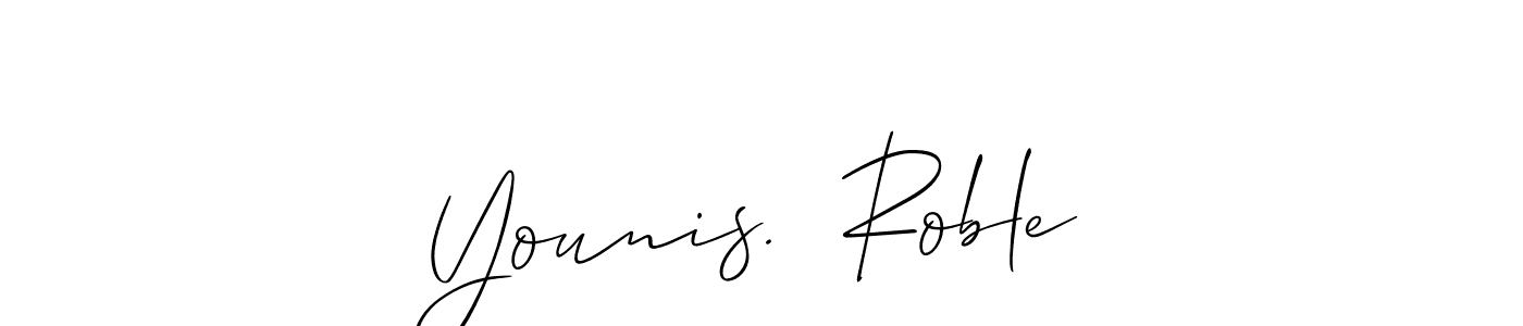 Design your own signature with our free online signature maker. With this signature software, you can create a handwritten (Allison_Script) signature for name Younis.  Roble. Younis.  Roble signature style 2 images and pictures png