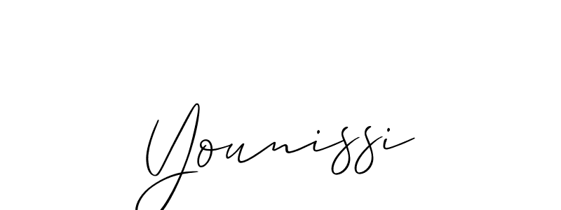 How to Draw Younissi signature style? Allison_Script is a latest design signature styles for name Younissi. Younissi signature style 2 images and pictures png