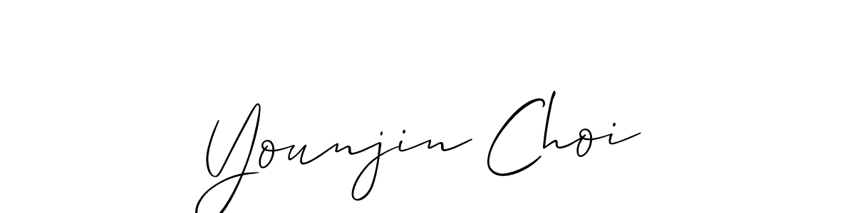 Younjin Choi stylish signature style. Best Handwritten Sign (Allison_Script) for my name. Handwritten Signature Collection Ideas for my name Younjin Choi. Younjin Choi signature style 2 images and pictures png