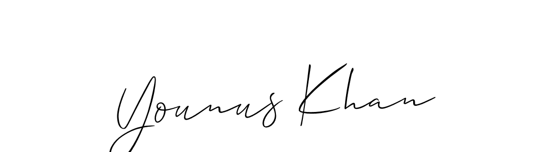 Also we have Younus Khan name is the best signature style. Create professional handwritten signature collection using Allison_Script autograph style. Younus Khan signature style 2 images and pictures png