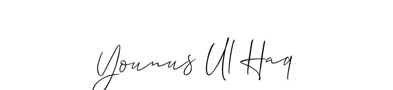 Allison_Script is a professional signature style that is perfect for those who want to add a touch of class to their signature. It is also a great choice for those who want to make their signature more unique. Get Younus Ul Haq name to fancy signature for free. Younus Ul Haq signature style 2 images and pictures png