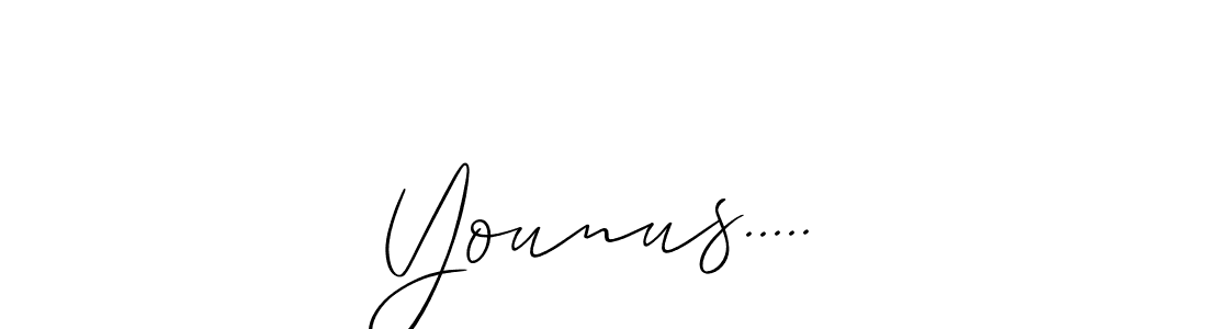 You should practise on your own different ways (Allison_Script) to write your name (Younus.....) in signature. don't let someone else do it for you. Younus..... signature style 2 images and pictures png