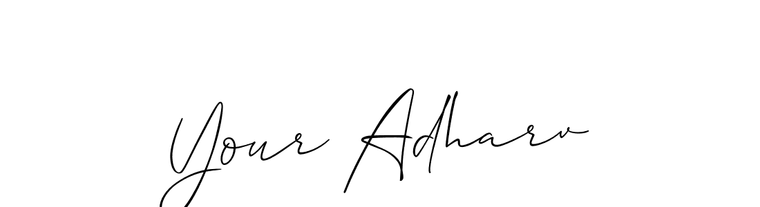 Make a beautiful signature design for name Your Adharv. With this signature (Allison_Script) style, you can create a handwritten signature for free. Your Adharv signature style 2 images and pictures png