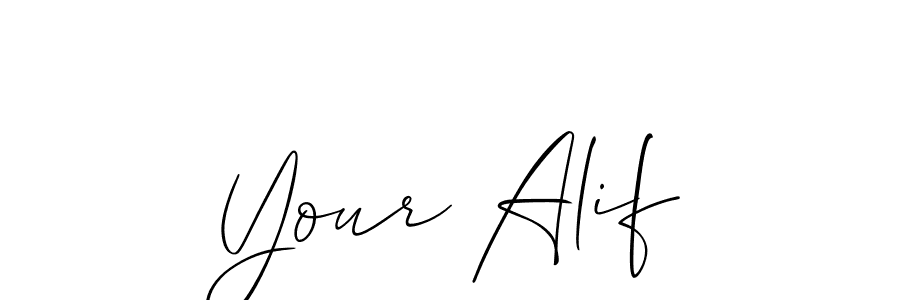 Create a beautiful signature design for name Your Alif. With this signature (Allison_Script) fonts, you can make a handwritten signature for free. Your Alif signature style 2 images and pictures png